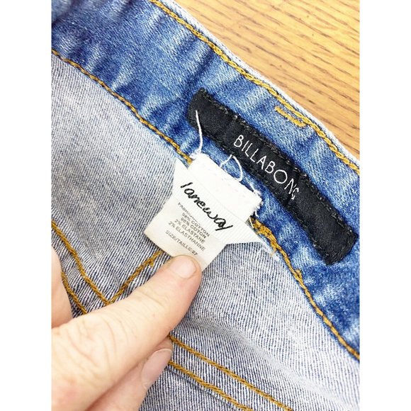 Billabong Sz 27 Denim Jean Cutoff Shorts Laneway - Picture 7 of 11